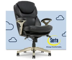 Claremont Black Bonded Leather Office Chair -Living Room Furniture Store 810590374 1