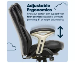 Claremont Black Bonded Leather Office Chair -Living Room Furniture Store 810590374 11