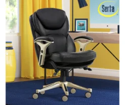 Claremont Black Bonded Leather Office Chair -Living Room Furniture Store 810590374 2