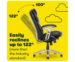 Claremont Black Bonded Leather Office Chair -Living Room Furniture Store 810590374 8