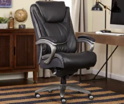 Baxter Black Big & Tall Bonded Leather Office Chair -Living Room Furniture Store 810590377 2