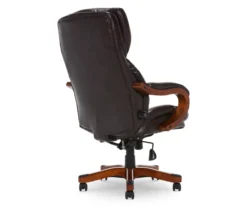 Conway Dark Brown Big & Tall Bonded Leather Office Chair -Living Room Furniture Store 810590381 5