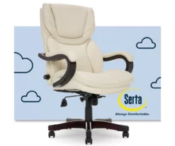 Conway Ivory Big & Tall Bonded Leather Office Chair -Living Room Furniture Store 810590382 1