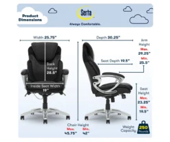 Serta Bryce Bonded Leather Office Chair 40 Serta Bryce Bonded Leather Office Chair -Living Room Furniture Store 810590389 6