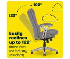 Claremont Gray Bonded Leather Office Chair -Living Room Furniture Store 810590392 8