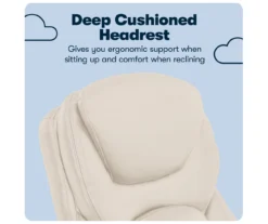 Claremont Ivory Bonded Leather Office Chair -Living Room Furniture Store 810590394 10