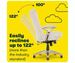 Claremont Ivory Bonded Leather Office Chair -Living Room Furniture Store 810590394 8