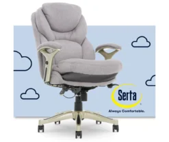 Claremont Light Gray Fabric Office Chair -Living Room Furniture Store 810590395 1 1