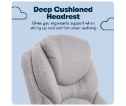 Claremont Light Gray Fabric Office Chair -Living Room Furniture Store 810590395 10 1