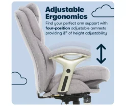 Claremont Light Gray Fabric Office Chair -Living Room Furniture Store 810590395 11 1