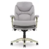 Claremont Light Gray Fabric Office Chair -Living Room Furniture Store 810590395 3 1