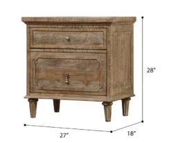 Windham 2-Drawer Nightstand With USB Charging -Living Room Furniture Store 810591521 8