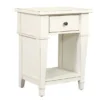 Kali Weathered White 1-Drawer Nightstand -Living Room Furniture Store 810591523
