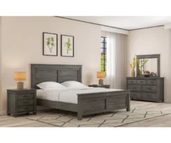 Topeka Warm Gray 3-Drawer Nightstand With USB Charging 15 Topeka Warm Gray 3-Drawer Nightstand With USB Charging -Living Room Furniture Store 810591526 2