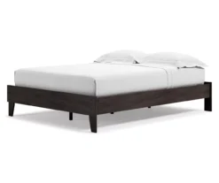 Piperton Black Queen Platform Bed Base -Living Room Furniture Store 810591749 1