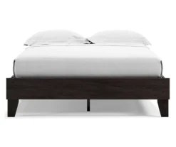 Piperton Black Queen Platform Bed Base -Living Room Furniture Store 810591749 4