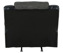 Earhart Slate Faux Leather Rocker Recliner -Living Room Furniture Store 810594581 3 1