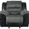 Earhart Slate Faux Leather Rocker Recliner -Living Room Furniture Store 810594581 4 2