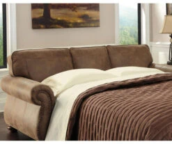 Larkinhurst Earth Faux Leather Queen Sofa Sleeper -Living Room Furniture Store 810594594 2