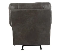 Tambo Pewter Faux Leather Rocker Recliner -Living Room Furniture Store 810594596 2