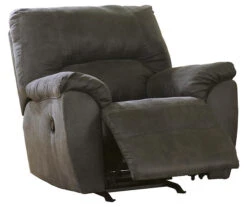 Tambo Pewter Faux Leather Rocker Recliner -Living Room Furniture Store 810594596 71