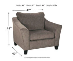 Nemoli Slate Chair And A Half -Living Room Furniture Store 810594614 6