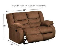 Tulen Chocolate Reclining Loveseat 17 Tulen Chocolate Reclining Loveseat -Living Room Furniture Store 810594623 4