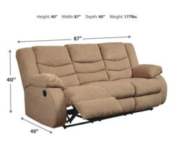 Tulen Mocha Reclining Sofa -Living Room Furniture Store 810594625 3 1