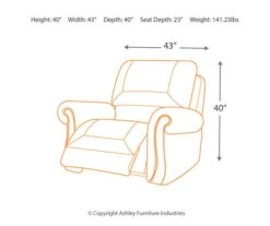 Larkinhurst Earth Faux Leather Rocker Recliner -Living Room Furniture Store 810594645 5