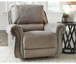 Olsberg Steel Faux Suede Rocker Recliner -Living Room Furniture Store 810594670 2