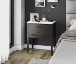 Ameriwood Madison Lane Faux Marble Nightstand -Living Room Furniture Store 810596720 5