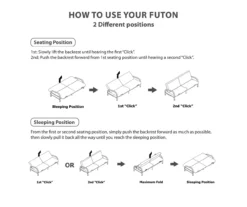 DHP Elbern Black Metal Futon With Black Microfiber Cover -Living Room Furniture Store 810598097 5