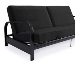 DHP Elbern Black Metal Futon With Black Microfiber Cover -Living Room Furniture Store 810598097 8