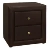 Monarch Faux Leather Nightstand -Living Room Furniture Store 810598393 A0