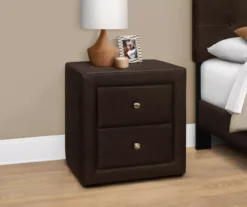 Monarch Faux Leather Nightstand -Living Room Furniture Store 810598393 B0