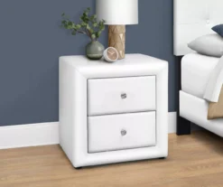 Monarch Faux Leather Nightstand -Living Room Furniture Store 810598394 B0