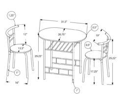 Monarch 3-Piece Dining Set 30 Monarch 3-Piece Dining Set -Living Room Furniture Store 810598491 A7