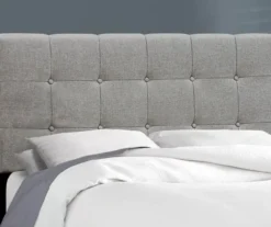 Monarch Linen Tufted Low Profile Bed -Living Room Furniture Store 810598497 B8