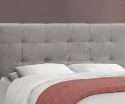 Monarch Linen Tufted Low Profile Bed -Living Room Furniture Store 810598498 B8