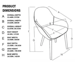 Mid-Century Modern Navy Faux Leather Dining Chairs, 2-Pack -Living Room Furniture Store 810598714 A0 6