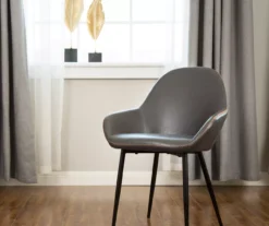 Glitzhome Mid-Century Modern Faux Leather Dining Chairs, 2-Pack -Living Room Furniture Store 810598715 A0 2 1