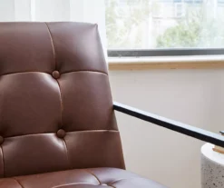 Glitzhome Modern Industrial Faux Leather Accent Chairs, 2-Pack -Living Room Furniture Store 810598913 A0 5