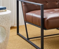 Glitzhome Modern Industrial Faux Leather Accent Chairs, 2-Pack -Living Room Furniture Store 810598913 A0 6