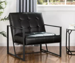 Glitzhome Modern Industrial Faux Leather Accent Chairs, 2-Pack -Living Room Furniture Store 810598914 A0 3