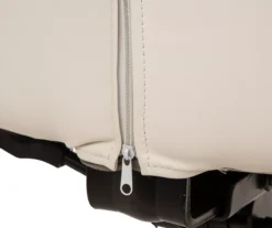 Cream Mid-Century Modern Faux Leather Executive Office Chair -Living Room Furniture Store 810598938 A0 7