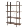 Walnut Modern Open 4-Shelf Bookcase -Living Room Furniture Store 810598940 A0 1