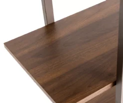 Walnut Modern Open 4-Shelf Bookcase -Living Room Furniture Store 810598940 A0 5