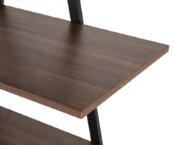 Walnut Modern A-Frame 4-Shelf Bookcase -Living Room Furniture Store 810598942 A0 4