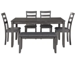 Fairview 6-Piece Dining Set With Bench -Living Room Furniture Store 810599355 5