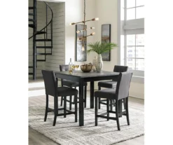 Garvine 5-Piece Counter-Height Dining Set -Living Room Furniture Store 810599360